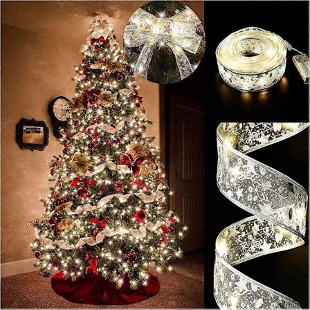 Julgransljus, LED Julgransljus Juldekorationer Hängande Fe-Ljus för Sovrum Vägg Trädgård Terrassen Julgransdekorationer