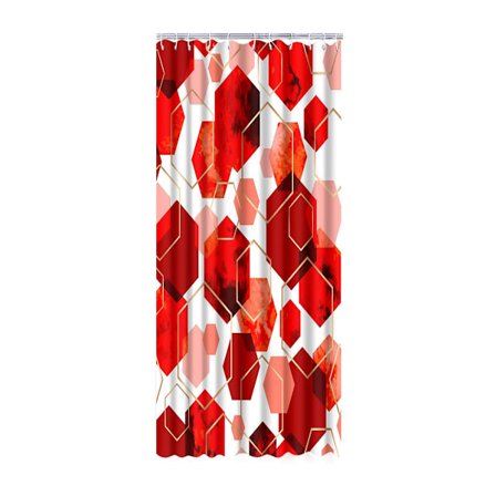 Duschdraperi för Badrum, Geometrisk Konststil Vattentätt Badrumsdraperi, Abstrakt Tyg Duschdraperi Set för Heminredning