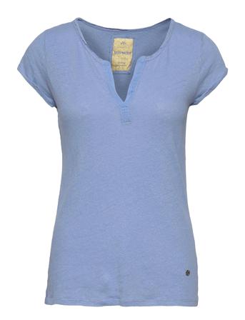 Troy Tee Ss T-shirt Top Blå MOS MOSH