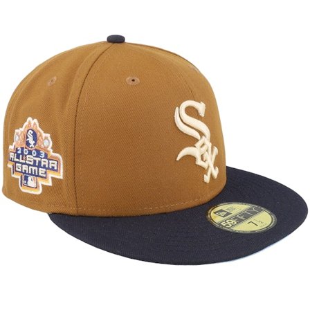 New Era - MLB Brown fitted Czapka Z Daszkiem - Chicago White Sox Lazy Sunday 59FIFTY Brown/Navy Fitted @ Hatstore