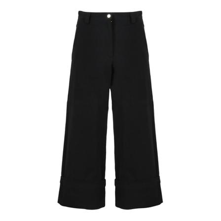 Moncler, Cropped Trousers Zwart, Dames, Maat:S