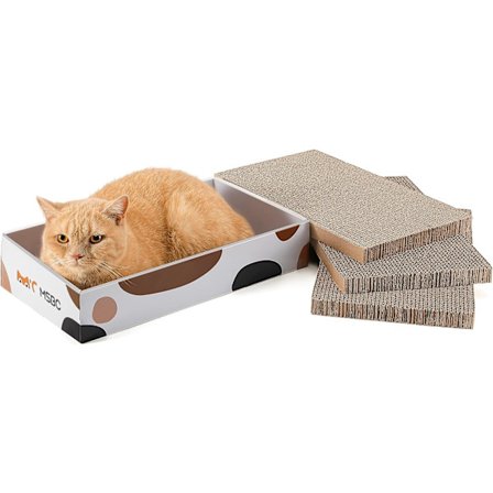 Kissan raapimapuu pahvista, aaltopahvista valmistettu raapima-alusta, sohvatyynyn raapima-alusta, lelu kynsien hoitoon pienille kissoille