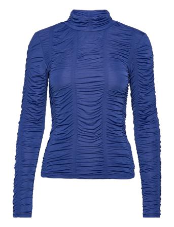 Yasskies Ls Highneck Top - Show Blue YAS