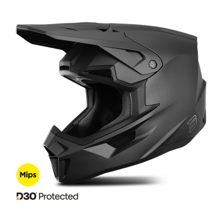 MX-kypärä Shot Lite Kiinteä Musta Matta L