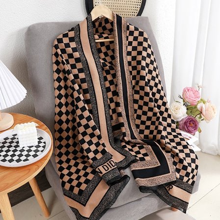 Tartan tørklæde kvinder vinter 2022 nye damer sjal uld kashmir tørklæde efterår og vinter