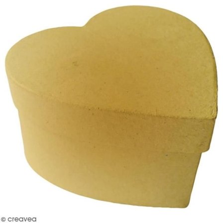 Dekorera ask - GRAINE CRÉATIVE - Hjärta - 9 x 8 x 5 cm - Beige