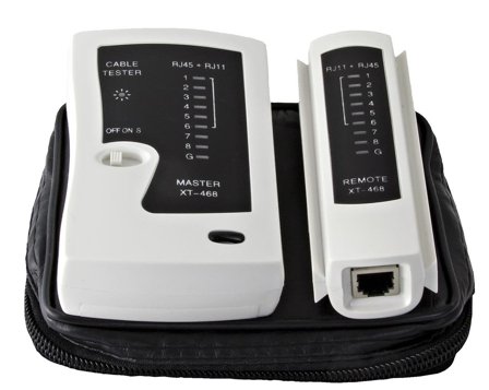 Macab Goobay Nätverkstestare för CAT5/6 RJ11, RJ12, RJ45, ISDN, Elinstrument