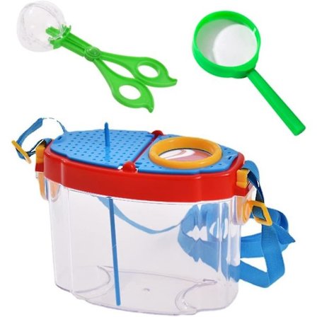 Insekt Observationsboks, Forstørrelsesglas Observationsboks til Børn, Luftventil med Låg, Udendørs Insektfangstsæt, Børns Insektdetektionsudstyr 