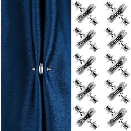 10 par gardinmagneter lukning metal magnetiske gardinklips str