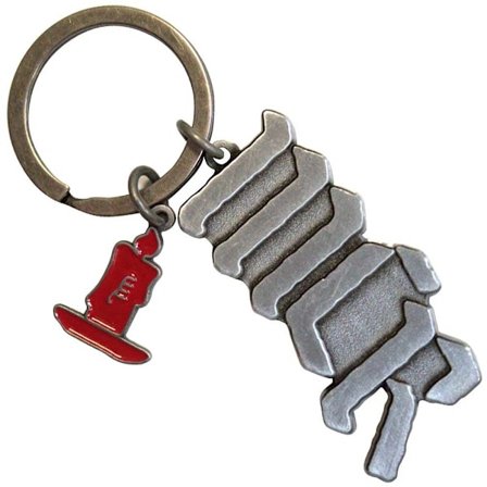 My Chemical Romance MCR Ljuslogotyp Nyckelring Storlek: One Size Silver/Röd