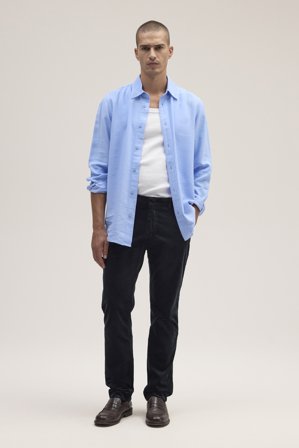NN.07 Theo 1917 Chino Male Blue Cotton Blend