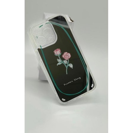 iPhone 13, Pro & Max aurora ros med spegelglas blomma