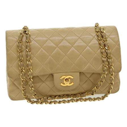 Chanel Vintage Pre-owned Shoulder Tas , Beige , Dames , Maat: ONE Size Vintage Tassen