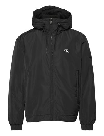 Technical Hooded Jacket Tunn Jacka Svart Calvin Klein Jeans