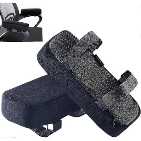 Ekstra tykke armlenputer for stol, albuepute, trykkavlastning, kontorstol, gamingstol, armlener med memory foam, armlenputer 2-delt sett ...