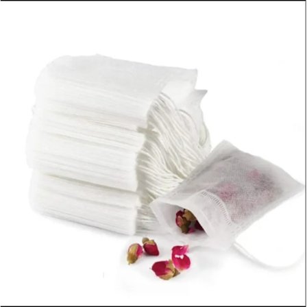 100 stycken (8 × 12 cm) Te-påsar Engångste-påsar, Ovävda Te-påsar