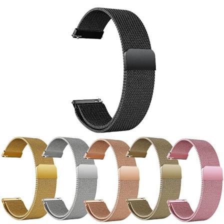 SKALO Milanese Loop til Huawei Watch GT 5/5 Pro 46mm - Vælg farve Black