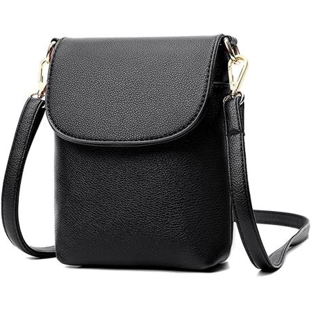 Crossbody-telefonpung, skuldertaske til kvinder og piger, læderpung-håndtasker