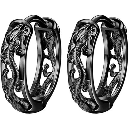 Punk Drak Hålmönstrad Små Hoop Manschett Örhängen