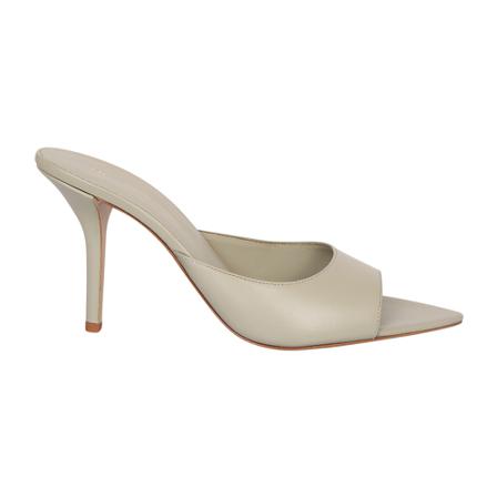 Gia Borghini, Pointed-toe leather mules Zielony, Kobieta, Rozmiar: 38 EU