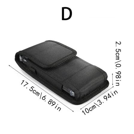 Mobiltelefon midjeväska för kvinnor män Nylon mobiltelefonpåse Korthållare Case Nylon midjepaket Spänne på bälten Telefonväska cellphone bag