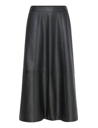 Vmolive Hw Coated Ankle Skirt Prm Black Vero Moda