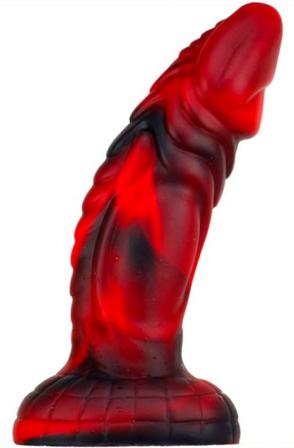 Monster Dildo Squax Black-Red 18 cm Dragon dildo - Blushme.se
