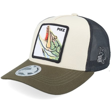 Skillfish - Branco trucker Boné - Kids Pike Pro Fishing Ivory/Black/Dark Mash A-Frame Trucker @ Hatstore