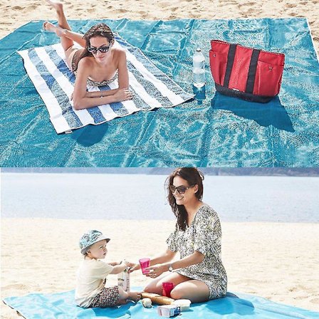 Udendørs Rejse Strandmåtte Foldsammenlignet Mesh Tæppe 1.5x2m