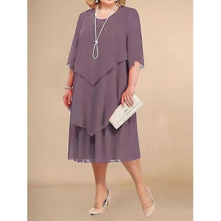 Naisten mekot sifonki plus-kokoiset mekot äiti ranta häämekot äitienpäivälahja mekot