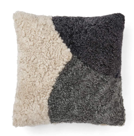 Natures Collection Pute New-Zealand Lammeull Antrasitt-Perle-Grafitt 45x45cm