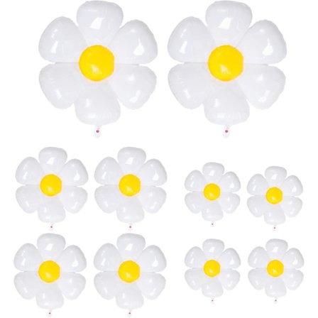 Daisy Ballong Kit Daisy Ballonger Vit Blomsterballong Aluminiumfolie Söta Ballonger Fotorekvisita Dekorationer (3 Storlekar)