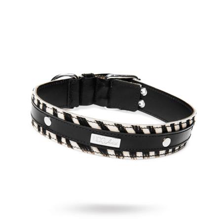 LUCKY ZEBRA - Läder Hundhalsband - Scarfes, Charms & Halsbandssmycken, Draglinor, Läder- & Textilhalsband på Doggie.se