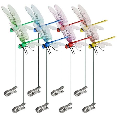 8 stk. kunstige guldsmedestangsklips til udendørs 3D guldsmed dekoration havearbejde, 3D guldsmed have dekorative clips