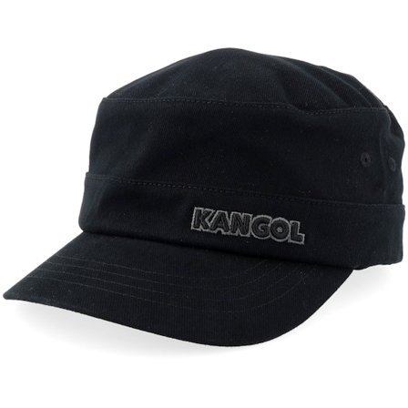 Kangol - Cotton Twill Army Cap Black Flexfit Army Black Cap - @ Hatstore