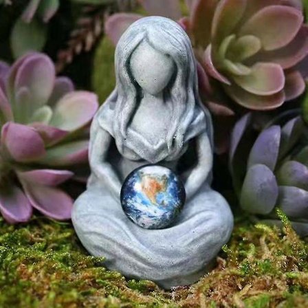 Gudinnan Moder Jord Figur Skulptur Prydnadsstaty Dcor