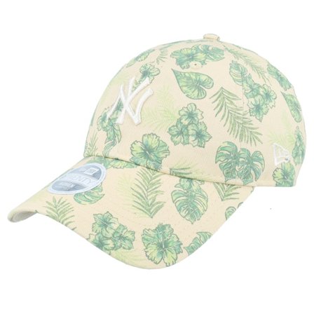 New Era - MLB Beige unconstructed Kasket - New York Yankees Womens All Over Print Tropical 9TWENTY Light Terracotta Dad Cap @ Hatstore