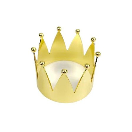 6 stk. krone servietring rustfrit legering fest middag serviet holder til banket håndklæde ring