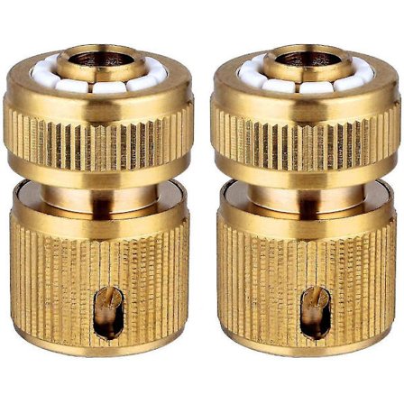 2 Piece Quick Connect Brass Garden Hose, Quick Connect Connectors