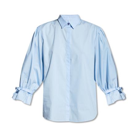 PS By Paul Smith Shirt with puff sleeves Blå, Dame Skjorter