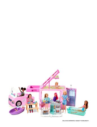Dreamhouse Adventures 3-In-1 Dreamcamper Doll Camper Toys Dolls & Accessories Dolls Rosa Barbie*Betinget Tilbud