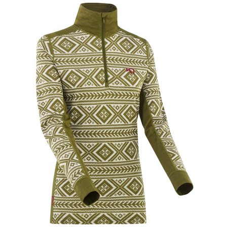 Kari Traa Women's Floke Half Zip Women base layer tops Green M