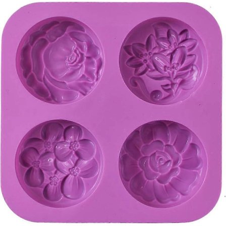 Silikonformar för tvål i blomform, hemgjord tvålform, muffins, puddingar[D]