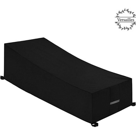 Solstoltrekk med luftventiler, vanntett, vindtett, anti-UV, 210D Oxford stoff solstoltrekk, fluktstol (200x75x40/80cm) - Svart..DEBUNS
