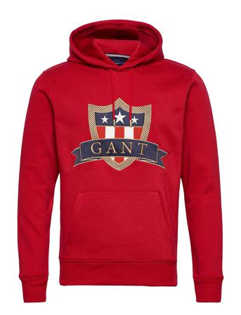 D1. Gant Banner Shield Hoodie Huppari Punainen GANT