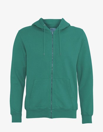 Classic Organic Zip Hood - Pine Green - L