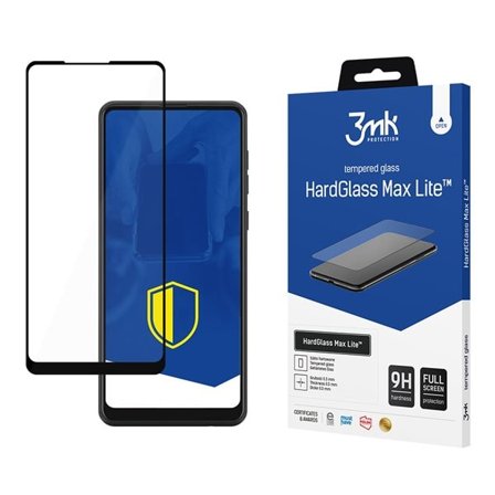 3mk HardGlass Max Lite sort hærdet glas til Samsung Galaxy A21