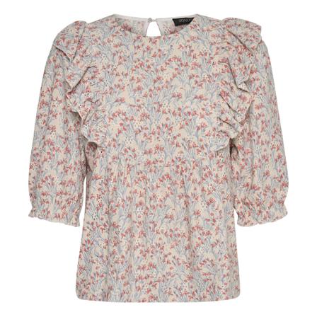 Soaked in Luxury, SLSuzie Blouse SS Blauw, Dames, Maat:M