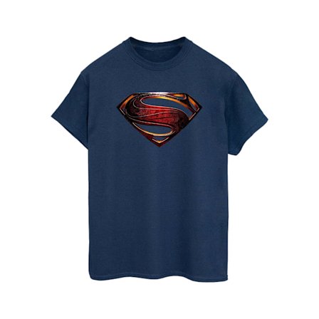 Superman Herr Logo Bomull T-shirt 3XL Marinblå