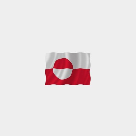 Boat flag Adela Original, Greenland, marine polyester (160 g / m²), 50 x 33 cm